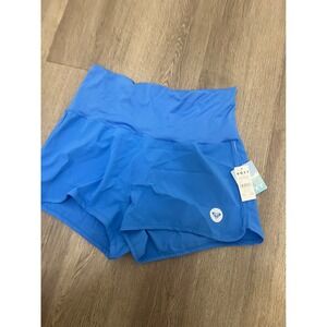 Roxy Endless Summer Board Shorts Blue High Waist Swim Trunks ERJBS03078 XS